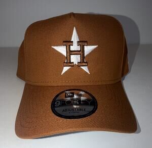 New Era 9FORTY Adjustable Houston Astros MLB Brown Hat Cap, One Size